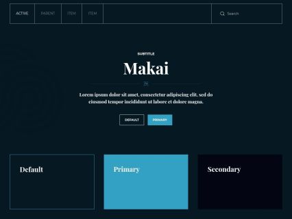 Makai WordPress Theme Dark Turquoise Style
