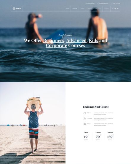 Makai Joomla template Services Layout
