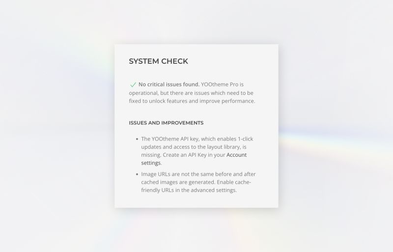 System Check