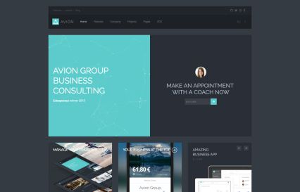 Avion WordPress Theme Turquoise Style