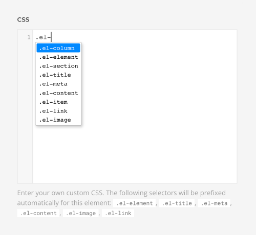 Custom CSS autocompletion