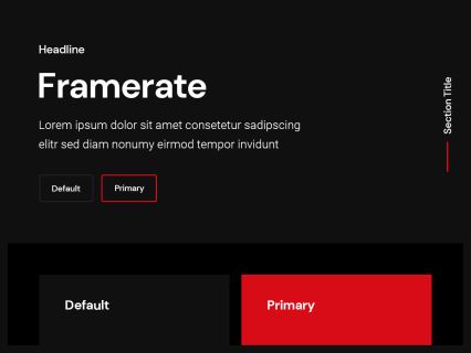 Framerate Joomla Template Black Red Style