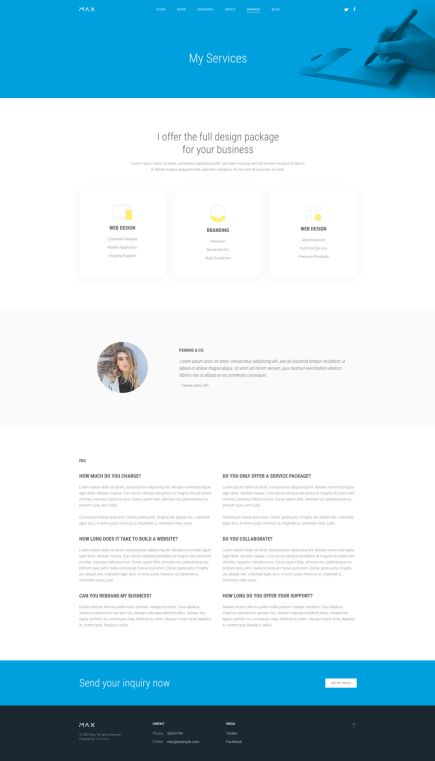 Max Joomla Template Services Layout
