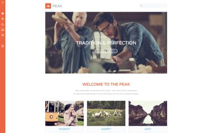 Peak WordPress Theme Orange Style