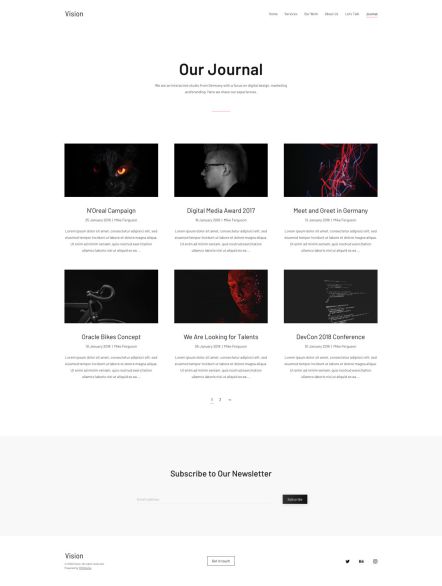 Vision Joomla template Post Index Layout