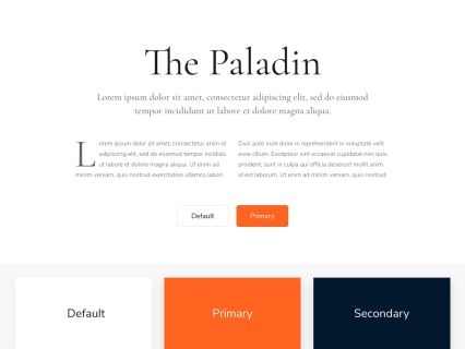 Paladin WordPress Theme White Orange Style