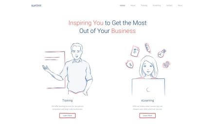 Summit Joomla template Home Page in White Red Style