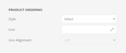 Products filter product ordering