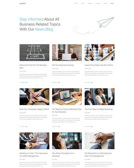 Summit Joomla template Post Index Layout