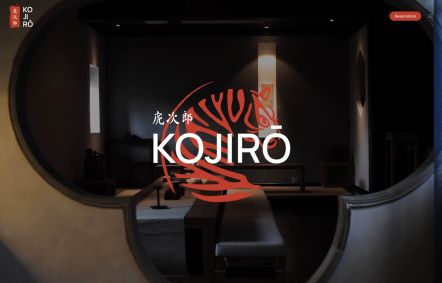 Kojiro WordPress theme Home Page in White Darkred Style