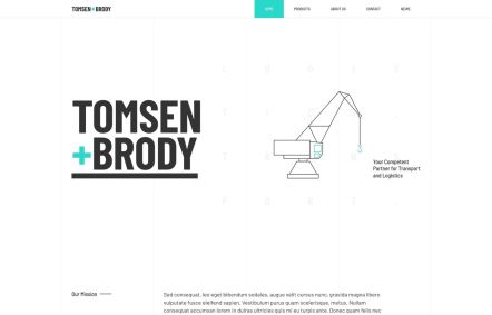 Tomsen Brody Joomla template Home Page in White Turquoise Style