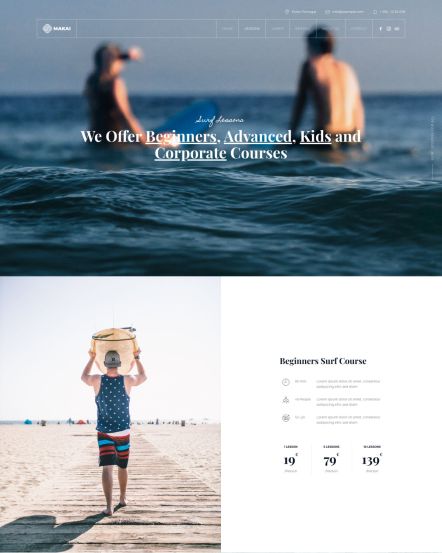 Makai Joomla template Services Layout