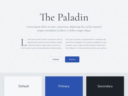 Paladin WordPress Theme Light Darkblue Style