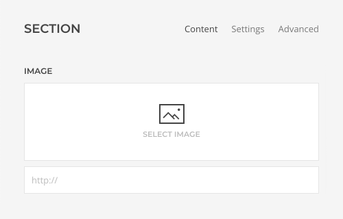 Section settings
