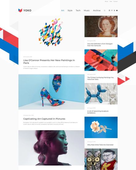 Yoko Joomla template Post Category Layout