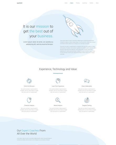 Summit Joomla template About Layout