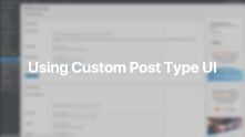 Custom Post Type UI Documentation Video for WordPress
