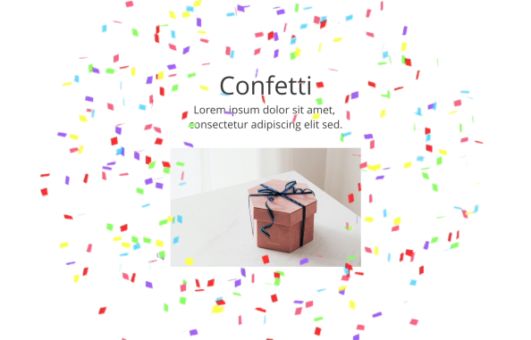 Confetti Element for YOOtheme Pro page builder