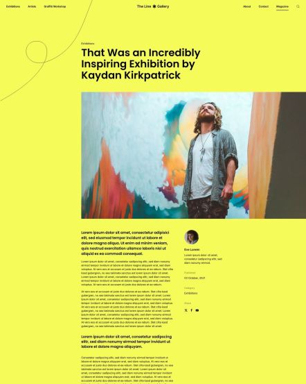 Line Gallery WordPress theme Post Layout