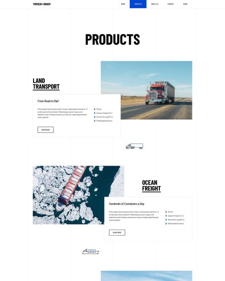 Tomsen Brody Joomla template Services Layout