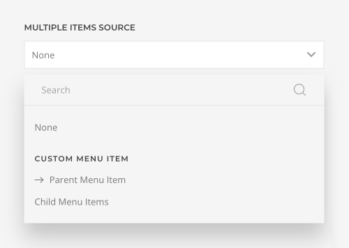 Related menu item sources