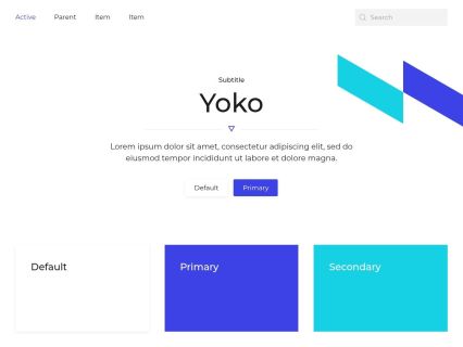 Yoko Joomla Template White Darkblue Style