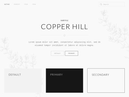 Copper Hill Joomla Template Light Black Style