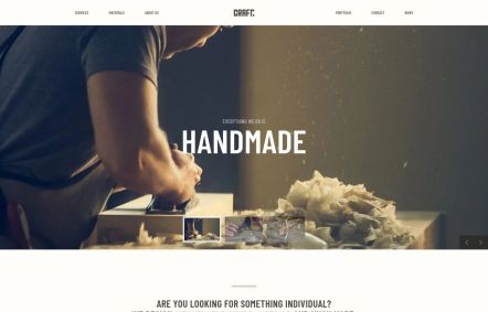 Craft Joomla template Home Page in Light Beige Style