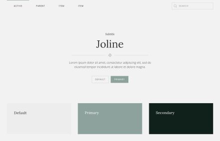 Joline Joomla template UI Elements in Light Green Style