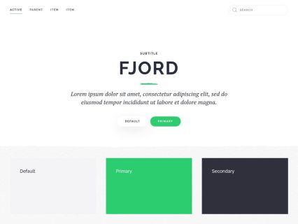 Fjord Joomla Template White Green Style