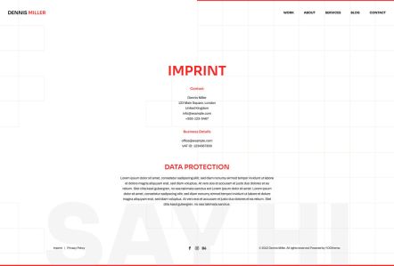 Dennis Miller WordPress theme Imprint Layout