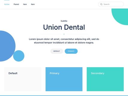 Union Dental WordPress Theme White Lightblue Style