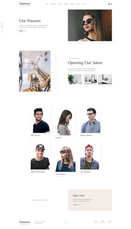 Florence Joomla Template About Layout