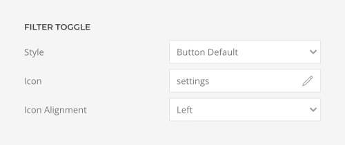 Products filter toggle