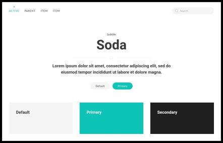 Soda Joomla template UI Elements in Default Style