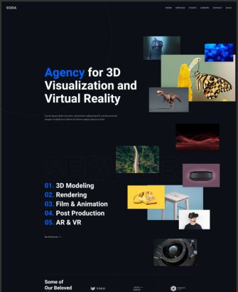 White-Darkblue Style