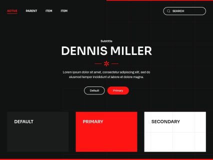 Dennis Miller Joomla Template Black Red Style