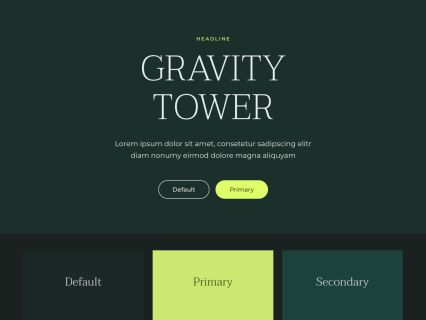 Gravity Tower WordPress Theme Dark Green Style