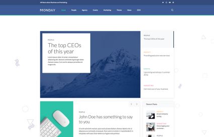 Monday WordPress Theme Material Style