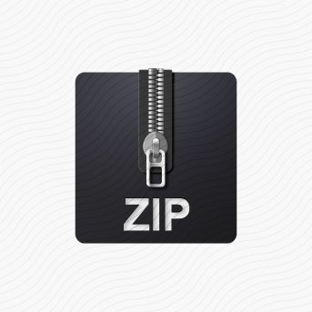 Archive Black Zip Icon