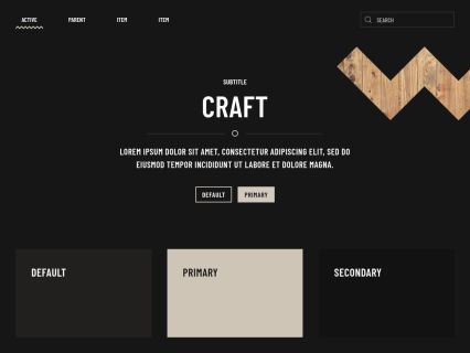 Craft Joomla Template Black Beige Style
