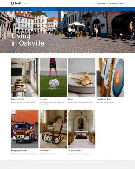 Oakville Joomla template Place Index Layout