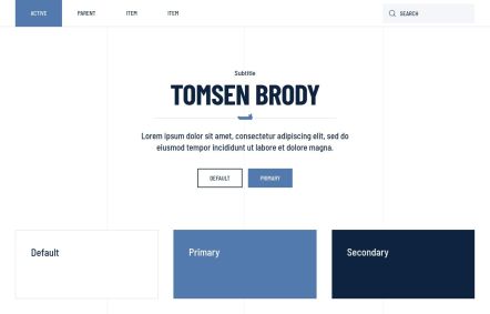 Tomsen Brody Joomla template UI Elements in White Dove Style