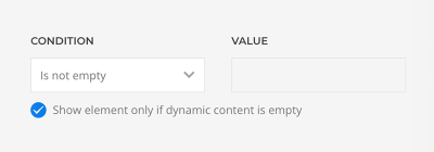 Show if dynamic content is empty