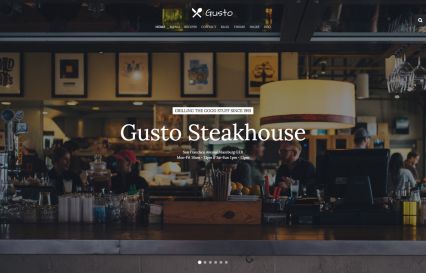 Gusto Joomla Template Steakhouse Style