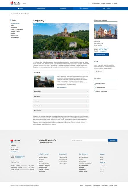 Oakville Joomla template Topic Post Layout