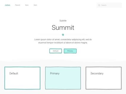 Summit WordPress Theme White Turquoise Style