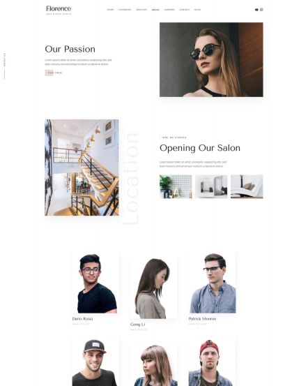 Florence Joomla template About Layout
