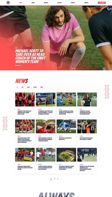 FC Greenfield Joomla Template Index Layout