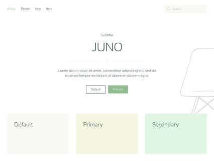 Juno Joomla Template White Green Style